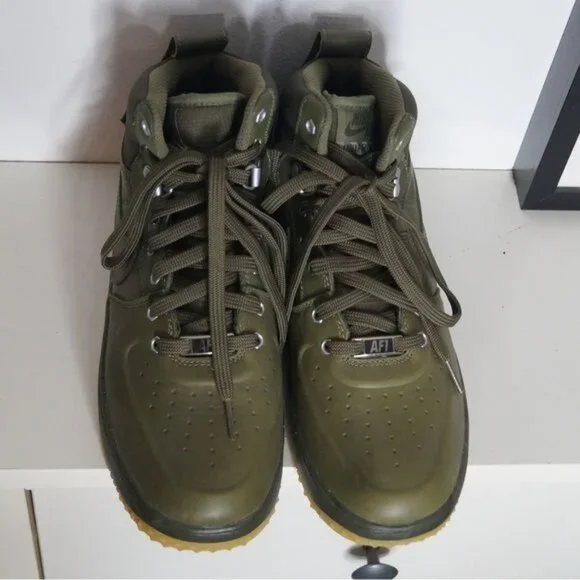 Nike Air Force 1 Lunar Duckboot/ Sneakerboot Olive Youth Boys 7Y - Picture 10 of 11